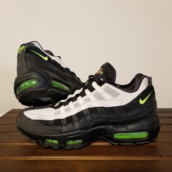 black and neon green air max